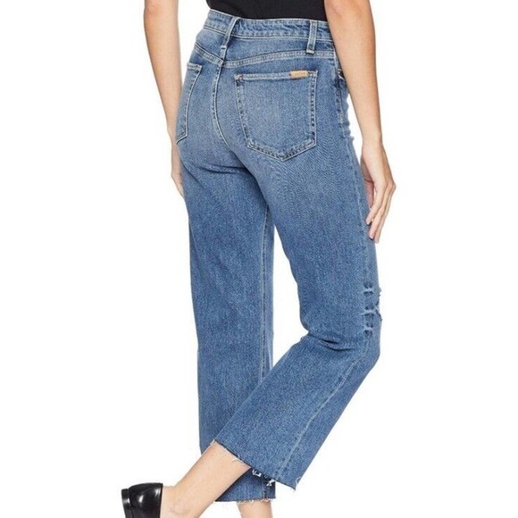 Joe's jeans The Wyatt High Rise Retro Crop Distressed Medium Wash Size 28 - Picture 6 of 11